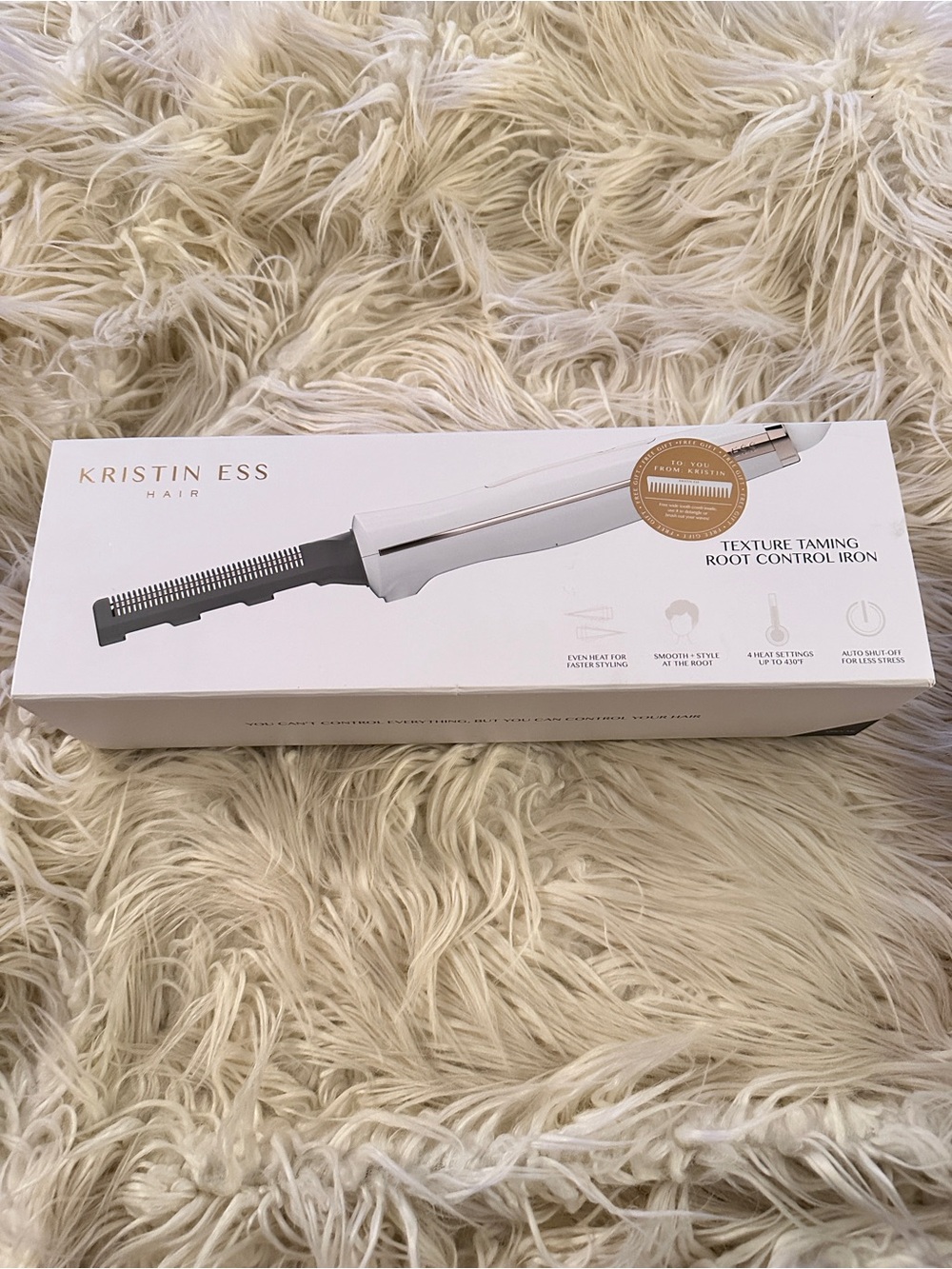Kristin Ess Texture Taming Root Control Iron, Auto Shut-Off For Less Stress